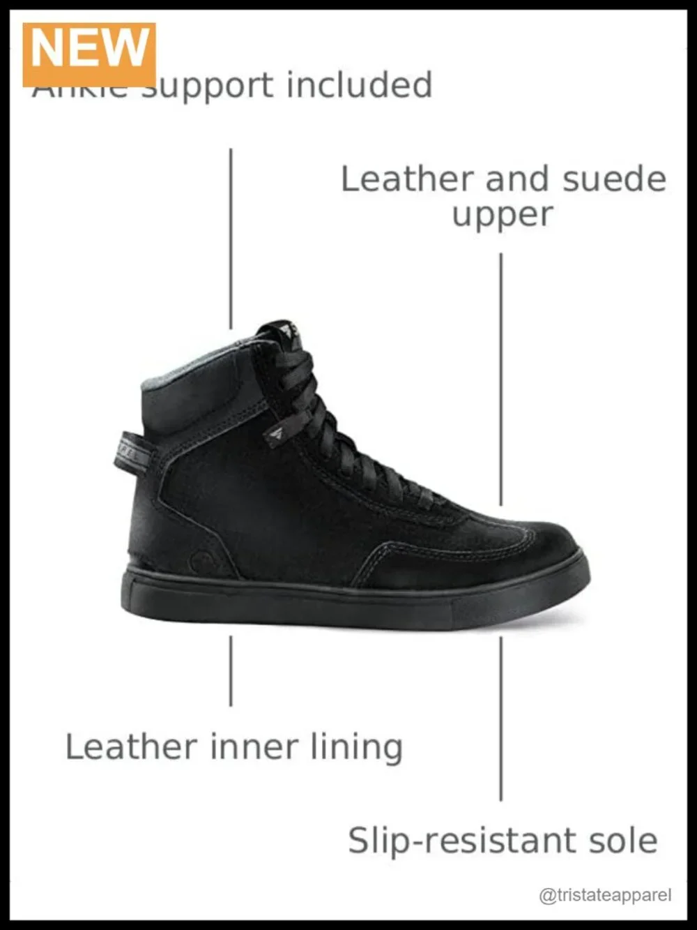 SHIMA SX-2 EVO Motorcycle Shoes Leather Suede Laced Ankle Boots
